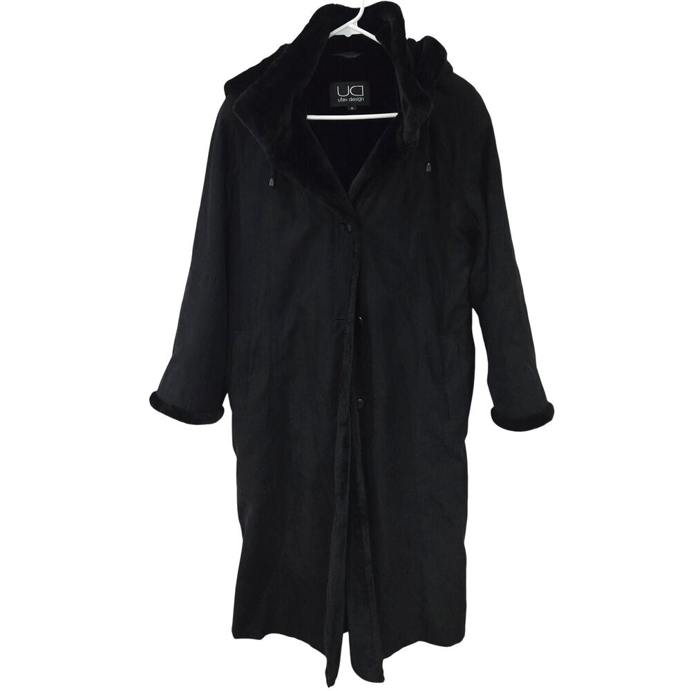 Utex Design Sz Medium Black Fur Coat